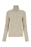 Isabel Marant Melange Sand Nylon Blend Malo Sweater In Beige