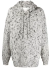 Isabel Marant Lester Knitted Hoodie In Whbk White/black