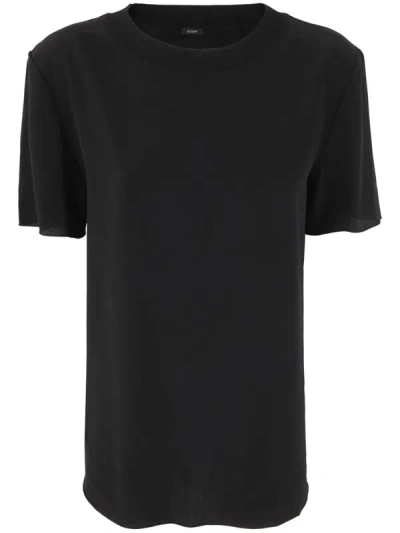 Joseph Silk Crepe De Soie Rubin Blouse In Black