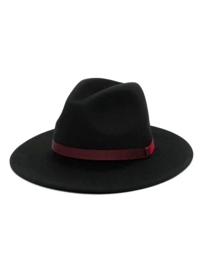Paul Smith Felted Wool Fedora Hat In Black
