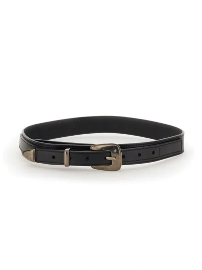 Lemaire Belts In Black Leather
