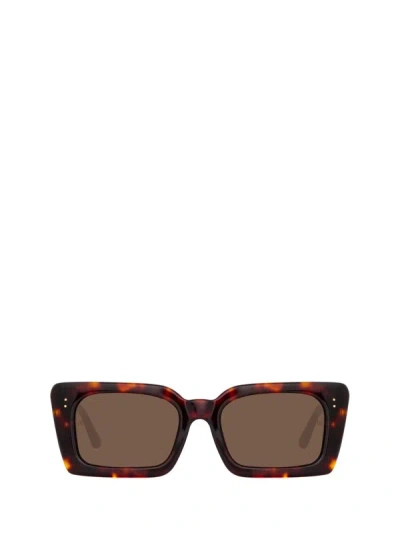 Linda Farrow Nieve Tortoiseshell-effect Sunglasses In T - Shell / Yellow Gold