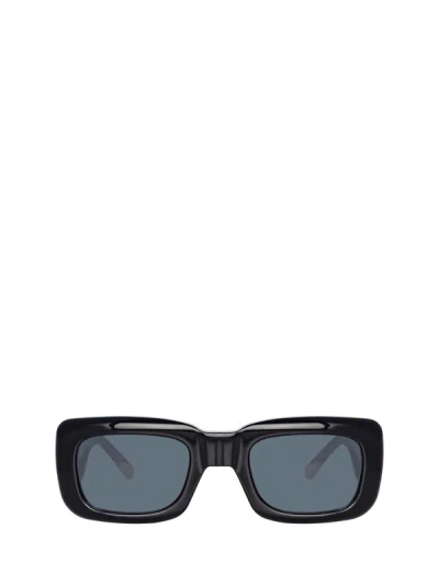 Linda Farrow Sunglasses In Black / Yellow Gold