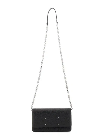 Maison Margiela Large Wallet With Chain Unisex In Black