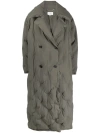Maison Margiela Recycled Nylon Padded Coat In Grey