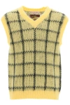 Marni Check Mohair-blend Vest In Multicolor