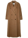 Max Mara Double-breasted Coat In Camel In Beige