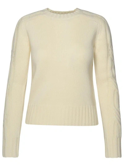 Max Mara Ivory Cashmere Sweater In Avorio