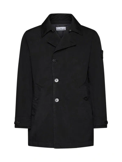 Stone Island Coats In Black