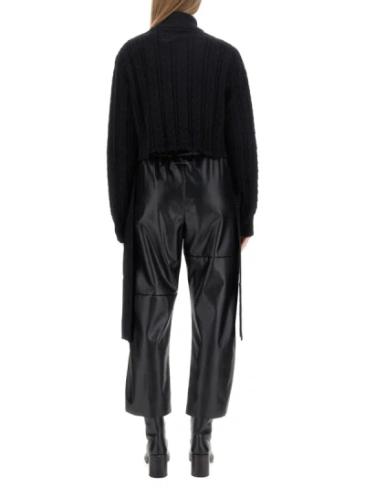 Mm6 Maison Margiela Turtleneck Shirt In Black