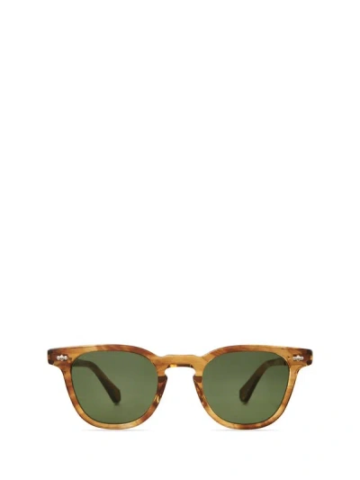 Mr Leight Dean S Marbled Rye-white Gold Sunglasses In Brown