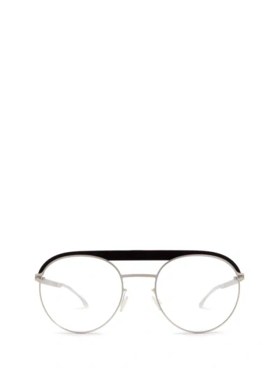 Mykita Eyeglasses In Mh49 Pitch Black/matte Silver