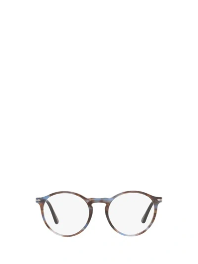 Persol Po3285v Striped Blue Unisex Eyeglasses