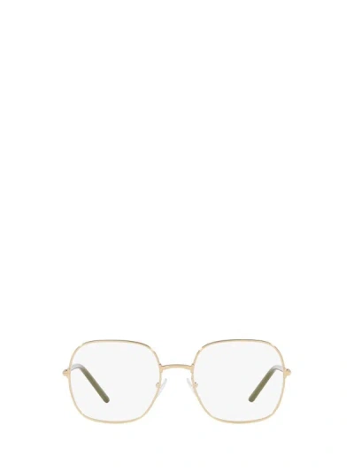 Prada Eyewear Eyeglasses In Pale Gold