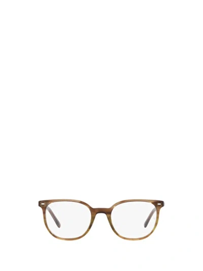 Ray Ban Ray-ban Eyeglasses In Striped Brown & Green