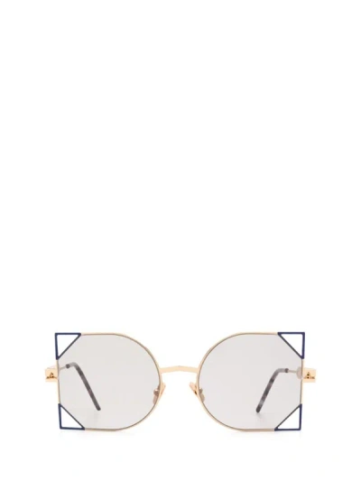 Soya Sunglasses In Shiny Gold Rose & Shiny Navy