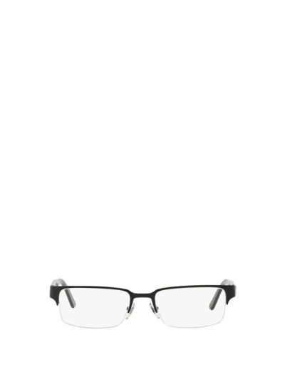 Versace 53mm Rectangle Optical Glasses In Matte Black