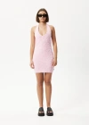 AFENDS RECYCLED TERRY HALTER MINI DRESS