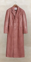 HOUSE OF SUNNY FAUX LEATHER 80S OVERCOAT