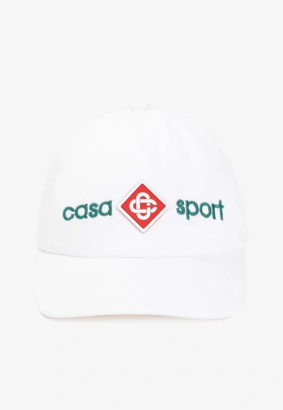 Casablanca Logo-patch Baseball Cap In White