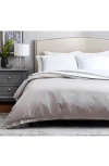 Boll & Branch Signature Organic Cotton Hemmed Duvet Set, King/california King In Pewter