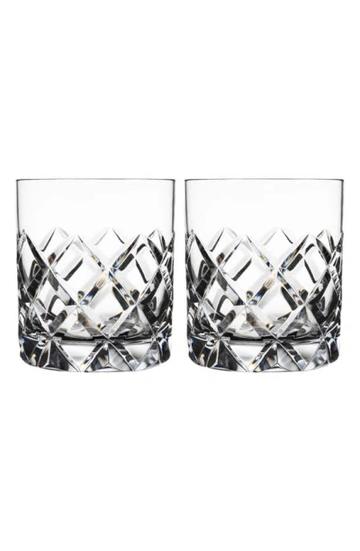 Orrefors Sofiero Set Of 2 Crystal Old Fashioned Glasses In Clear