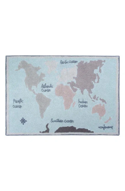Lorena Canals Vintage Map Washable Recycled Cotton Blend Rug In Ivory/natural