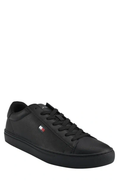 Tommy Hilfiger Little Lace-up Cup Sole Sneaker In Black