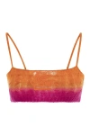 Etro Multicolor Wool Knit Crop Top In Orange
