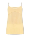 Fabiana Filippi Spaghetti-straps Crepe Top In Banana