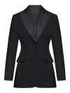 Max Mara Single-breasted Long-sleeved Jacket In Black