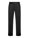 Pt Torino Tailored Stretch-wool Trousers In Black