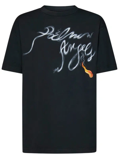 Palm Angels Foggy Pa T-shirt In Nero