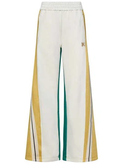 Palm Angels Colour-block Track Pants In Bianco