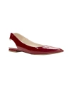 DIOR CHRISTIAN DIOR OBSESSE-D RED PATENT LEATHER SLINGBACK POINTY FLATS