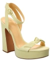 Alexandre Birman Clarita Curve 120 Suede Platform Sandal In Green