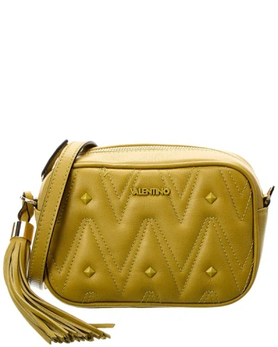 Valentino By Mario Valentino Amel Diamond Leather Crossbody In Yellow