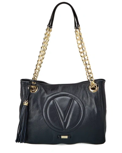 Valentino By Mario Valentino Luisa Signature Leather Shoulder Bag In Black