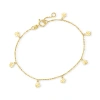 Rs Pure By Ross-simons Italian 14kt Yellow Gold Clover Station Bracelet In Gold
