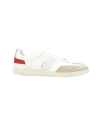 DIOR DIOR HOMME B01 WHITE RED BEE LAETHER SUEDE TRIM TRAINER SNEAKER