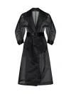Dolce & Gabbana Double-breasted Long Coat In Black