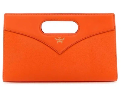 Mcm "diamond" Shoulder Bag In Orange