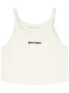 Palm Angels Logo-print Cotton Tank Top In White