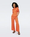 Diane Von Furstenberg Gianna Pants In Orange Rust