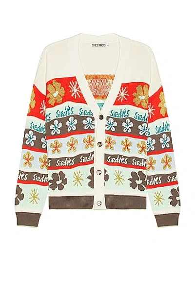 Siedres Amber Graphic Intarsia Knit Cardigan In Multi