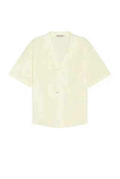 Siedres Colton Resort Collar Short Sleeve Shirt In Yellow