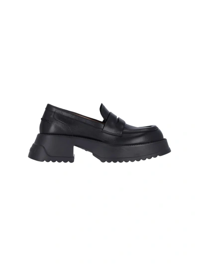 Marni Chunky Sole Platform Loafers In Black