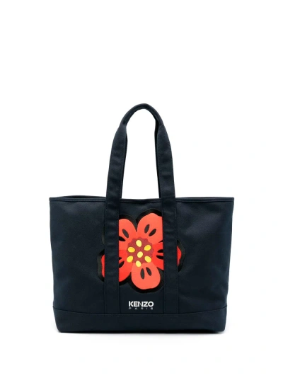 Kenzo Large  Utility Tote Bag In Blue