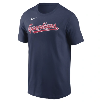 Nike Navy Cleveland Guardians Fuse Wordmark T-shirt In Blue