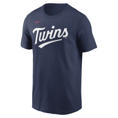 Nike Navy Minnesota Twins Fuse Wordmark T-shirt In Blue